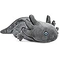 ZHONGXIN MADE Simulation Axolotl Plush - Super Large 30Inch Grey Axolotl Stuffed Animal, Realistic Cute Grey Reptilian Toys Real Plushie Large Weighted, Unique Plush Gift Collection for Kids