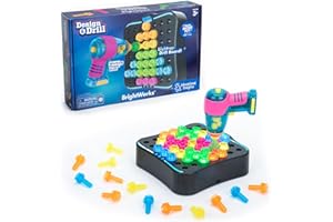 Educational Insights Design & Drill Brightworks, STEM Learning with Toy Drill, 53 Pieces, Ages 3+