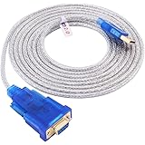 DTECH 10 ft USB to RS232 DB9 Female Serial Port Adapter Cable with FTDI Chipset Supports Windows 10 8 7 Mac Linux 