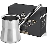 Quality Turkish Coffee Pot - Turkish Coffee Maker, Chai Pot, Arabic Coffee Pot, Briki Greek Coffee Pot, Greek Briki, Cezve, Ibrik (24oz)