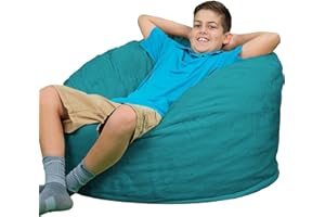 ULTIMATE SACK 3ft Bean Bag Chair, Oversize Bean Bag Chair for Adults, Comfy Chair Bean Bag Couch Lounge Sofa Loveseat Furniture | Teal Suede