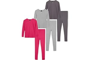 dELiA*s Girls Thermal Underwear - 6 Piece Waffle Knit Long Sleeve Thermal Shirt & Long Johns Girls Thermal Pants Set (2T-16)