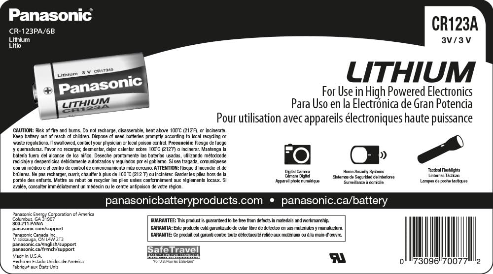Panasonic - Special CR123A Lithium Photo Stack (6 Units) - Image 3