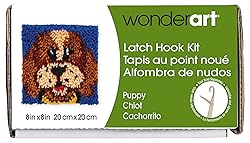 Wonderart 426136C Puppy Latch Hook Kit, 8" X