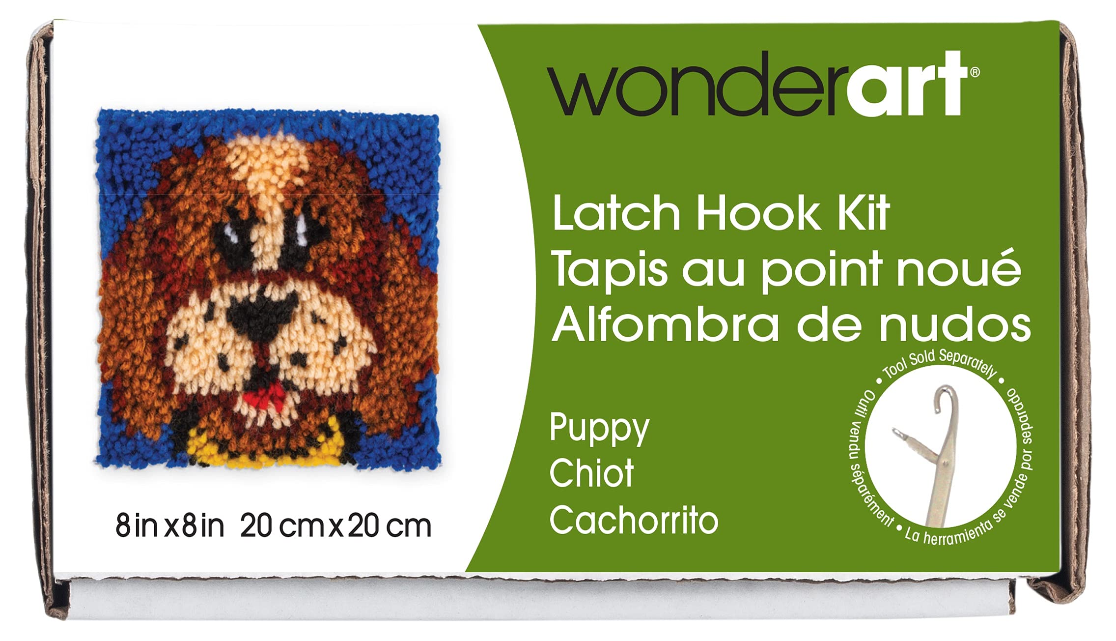 Wonderart 426136C Puppy Latch Hook Kit, 8" X