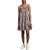 Lucky Brand Womens Lucky Brand Women's Printed Pintuck Bodice Mini
