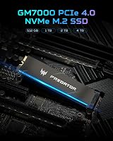 Acer Predator GM7000 2TB NVMe PCIe 4.0 M.2 SSD 7400 MB/s DRAM Cache view 7