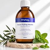 Simply O3 100% Natural Ozone Olive Oil Pulling, Ozone Mouthwash with Pepermint Oil Solution for Teeth and Gums 100% Natural (8.4 oz.)