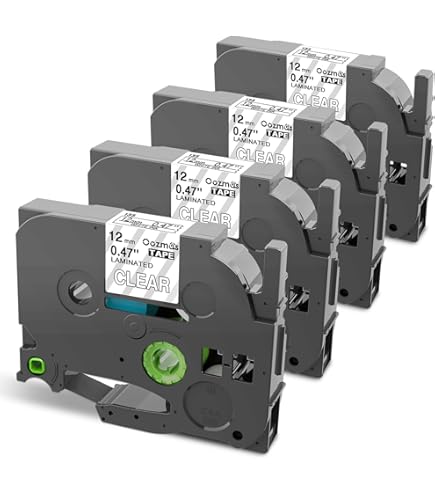 Amazon.com: TZe-131 12mm 0.47 Laminated Clear Label Tape