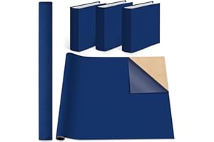 Geyoga Book Cloth Cover for Binding 40 x 16 Inch Self Adhesive Fabric Book Binding Cloth Archival Supplies for Books Album Scrapbooking Documents(Dark Blue)