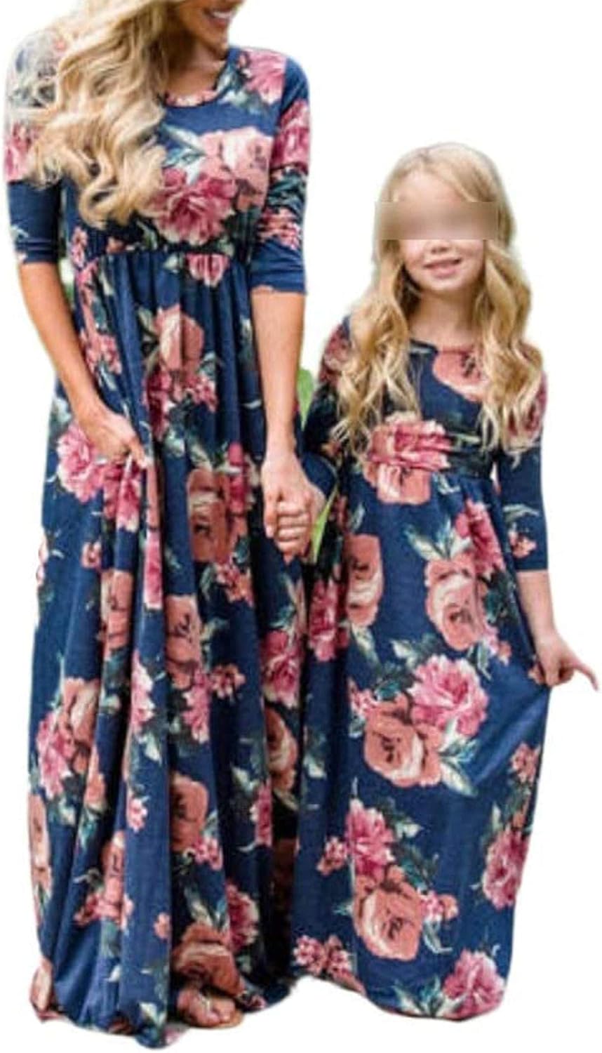 Mommy and Me Dresses，Best for Mothers Day Gifts，Casual Floral Family