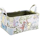 MeracMelli Winnie Storage Nursery Basket, Table Organizer,Books, Clothes ,Toys, Pooh Nursery Decor, Baby Stuff Diaper Bag for Gift Baby Shower Decorations Items(5.9x9.5x12.6 inches)