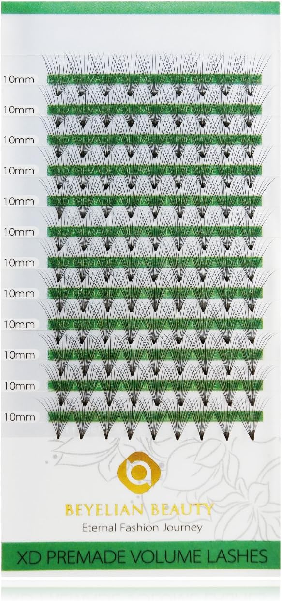 BEYELIAN Premade 8D Volume Fans Eyelash Extensions Semi Permanent Lash Extensions (0.05mm 10mm C Curl 108 pcs)