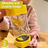 Temple Lodge Jumbo Sand Timer for Kids 2 Minutes Yellow - Visual Time Tool view 5
