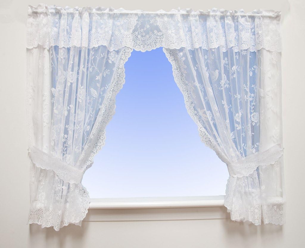 John Aird Robyn White Net Curtain Window Set (106" Wide x 45" Drop