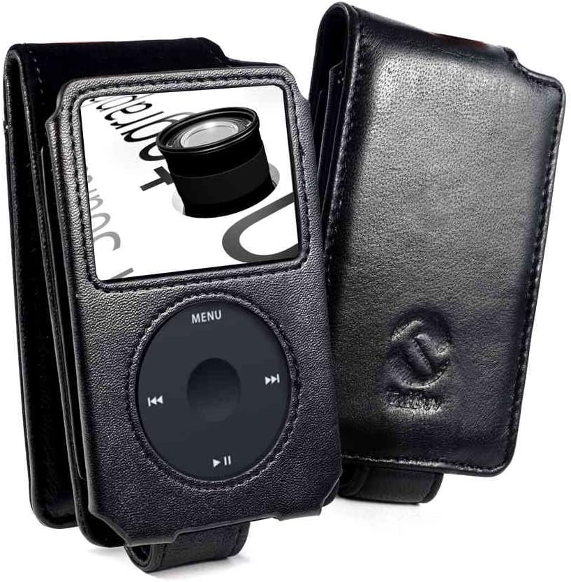 Tuff-Luv (Ipod Classic 120GB / 160GB (new model 2009)) premium napa leather case cover, Black