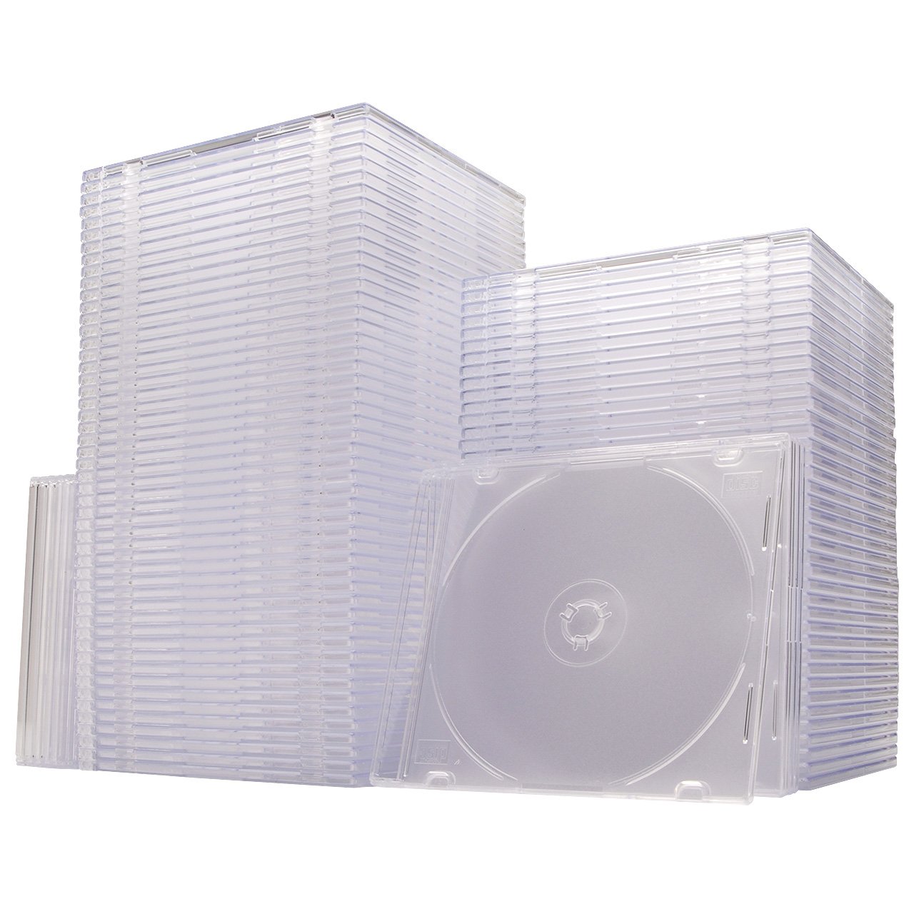 サンワサプライ DVD CDケース スリム 5.2mm 1枚収納×100枚 ブルーレイ プラケース クリアの商品画像