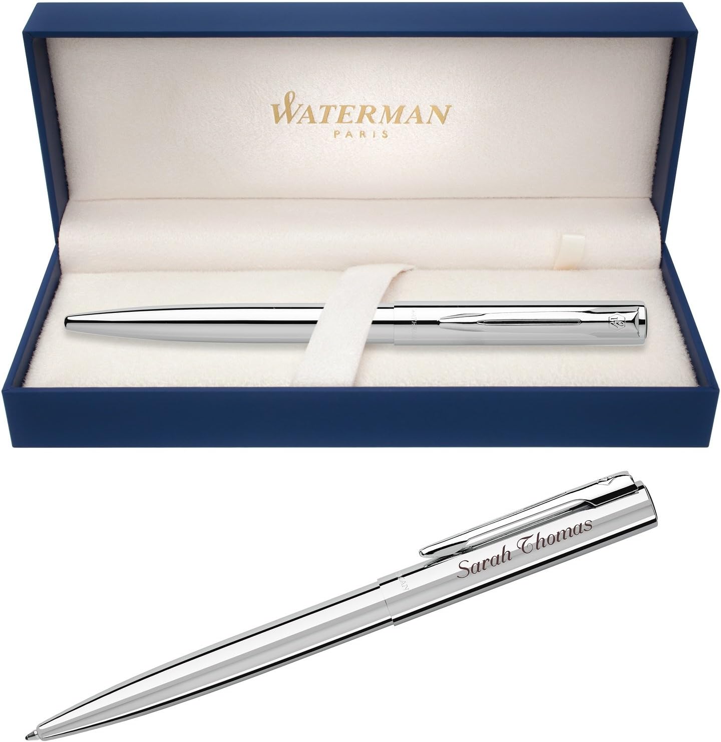 Waterman Stylo Bille Graduate Chrome C C S Avec Gravure Laser Personnalisee Amazon Fr Fournitures De Bureau