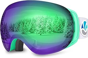 VANRORA Ski Goggles, Snowboard Goggles - Frameless Interchangeable Lens, Anti Fog and 100% UV Protection, for Men & Women