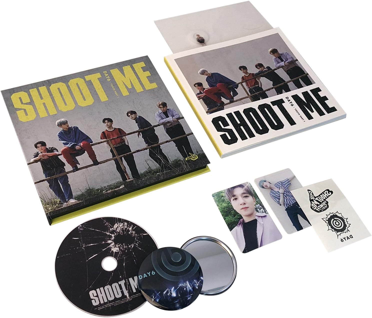 SHOOT ME : YOUTH PART 1 [ Trigger Ver. ] - DAY6 3rd Mini Album CD + Clear Card + Tatoo Sticker + Photocard + FREE GIFT / K-POP Sealed