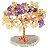 Rockcloud Natural Amethyst & Citrine Crystal Tree