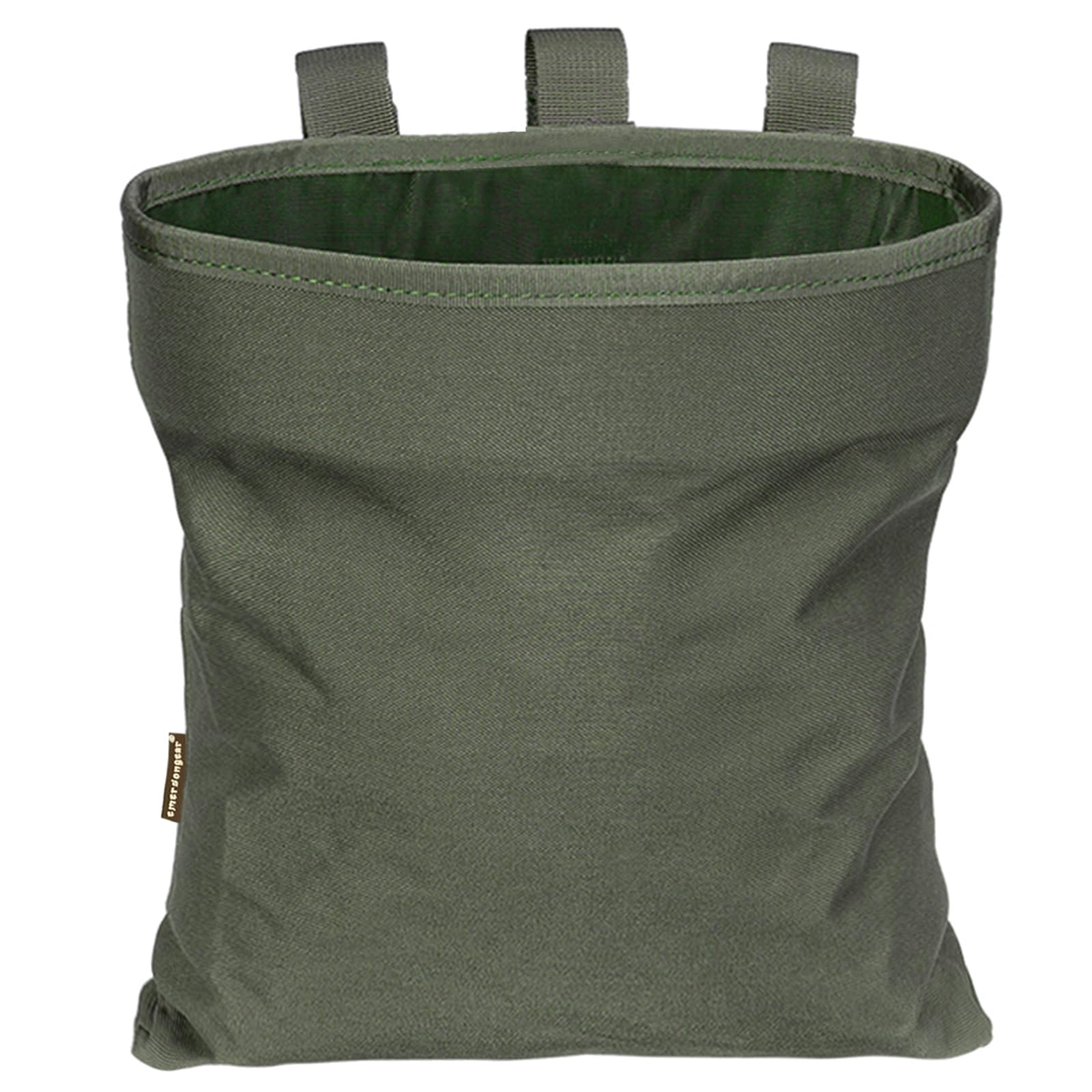 Tactical Molle Dump Collapsible Pouch Drawstring Magazine Dump Pouch Elite 500D Nylon Bag Camping Climbing Hiking Bag (Ranger Green)