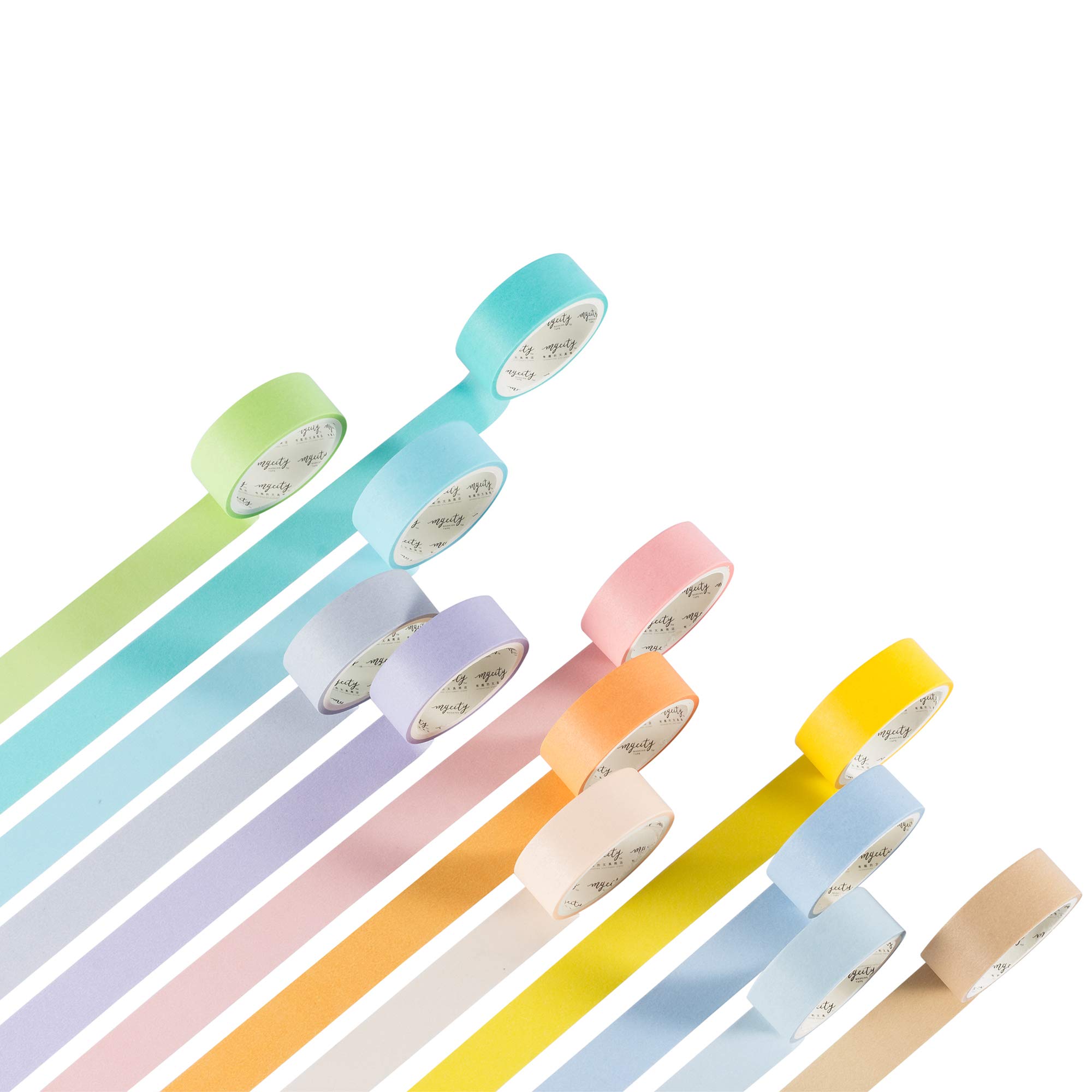 Yubbaex 12 Rolls Washi Tape Masking Set Decorative for Arts, DIY Crafts, Bullet Journals, Planners, Scrapbooking, Wrapping (Rainbow 15mm)