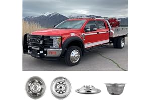Puermto 19.5" 10 Lug 5 Hand Hole Wheel Simulators,Front Rear Polished Stainless Steel 4pcs Bolt On Wheel Cover Hupcaps fit for 2005-2022 Ford F450 F550 Super Duty 19F10