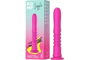 ROMP Jiggle Thrusting Vibrator Dildo for Women | Vibrating Adult Sex Toy with Strong Suction Cup | 6 Intensities, 4 Patterns 
