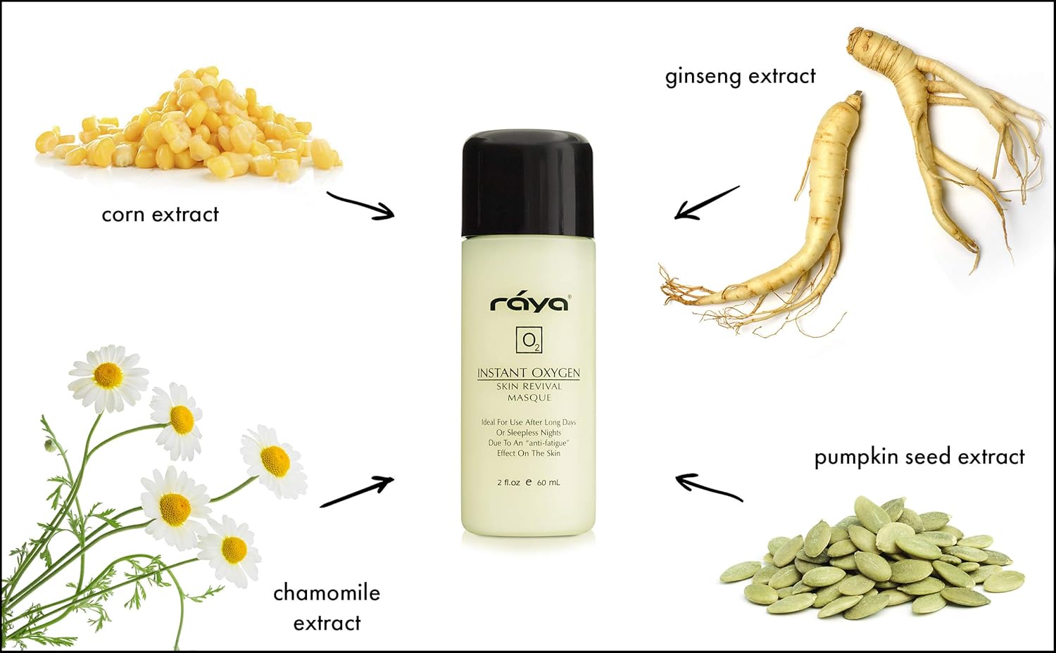RAYA Instant Oxygen Skin Revival Masque (115) | Anti-Fatigue Facial Treatment Mask for All Skin | Creates a Glowing Complexion : Beauty