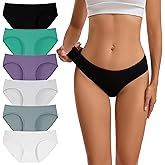 INNERSY Womens Underwear Low Rise Cotton Hipster Panties Soft Breathable Ladies Briefs 6-Pack