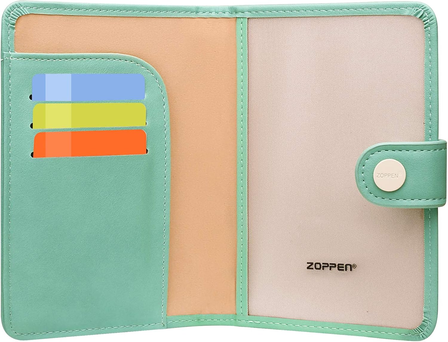  | Zoppen Passport Cover Rfid Blocking Travel Passport Wallet Slim Id Card Case (#35 Aqua Green) | Passport Covers