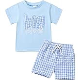 Ecobene Big Brother Shirt Toddler Baby Boys T Shirts Outfit Blue Summer Short Sleeve Tops Shorts Set Clothes 2Pcs