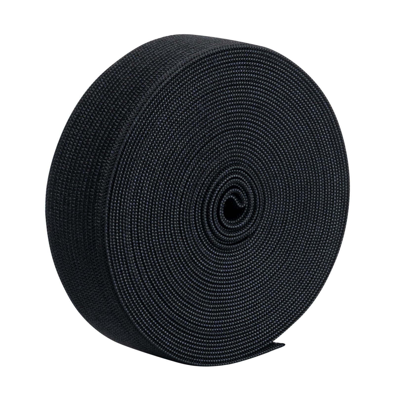 HUSAIHU Elastic for Sewing, 5 Meters x 25mm Wide Flat Elastic Band, Black Waistband Elastic, Sewing Elastic Band for Sewing Clothing, Garments, Dressmaking, DIY Craft Projects