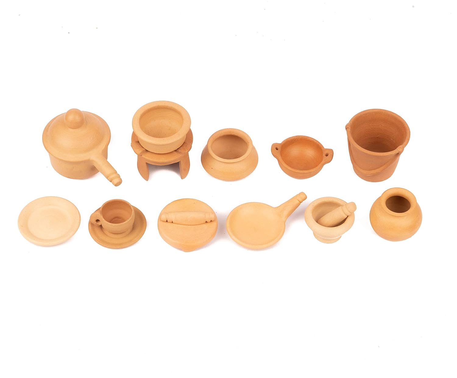 Terracotta Journey Natural Earthen Clay Kitchen Set and Miniature