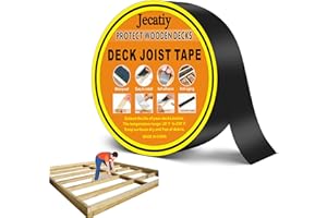 Jecatiy Joist Tape for Decking 2''×50', 1 Rolls Butyl Sealant Waterproof Deck Joist Tape - Joist Tape for Wood Decks Beams Roof