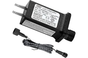 AIROADS 4.5V 0.6A LED Controller with Extension Cable, Replacement Model JT-DC045V0600-C Class 2 Power Supply IP44 LED Light Controller Low Voltage Transformer for Christmas LED String Light