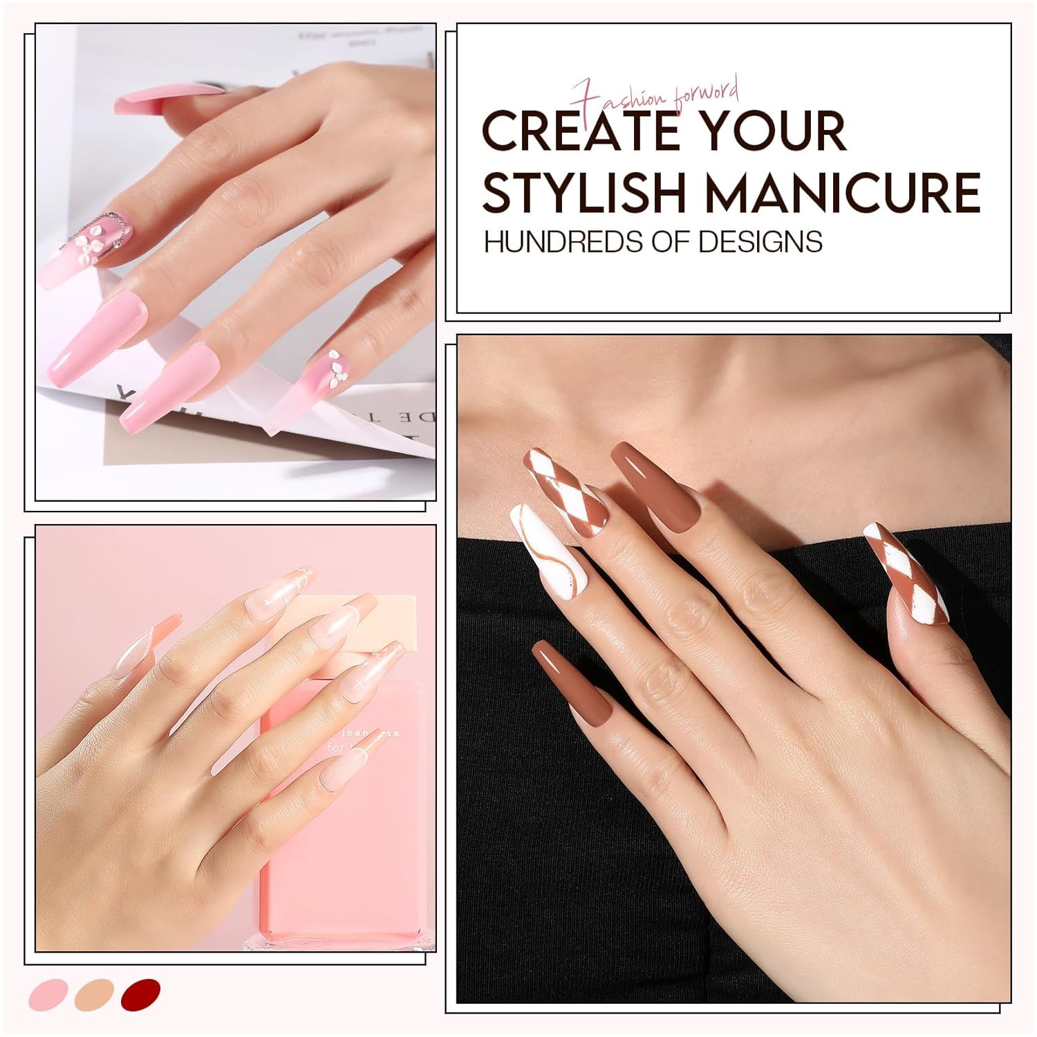 Morovan Acrylic Nail Kit for Beginners: Professional Nail Kit Acrylic Nail Set with U V Lamp with Everything Gel Polish Starter Kit with Glitter Acrylic Powder Nail Kit Gift Home Salon - Image 6