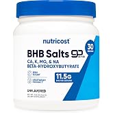 Nutricost Keto BHB Exogenous Ketones 4-in-1 (Unflavored) 30 Servings | 12g Beta-Hydroxybutyrate (BHB) Per Serving, Ketone Salts