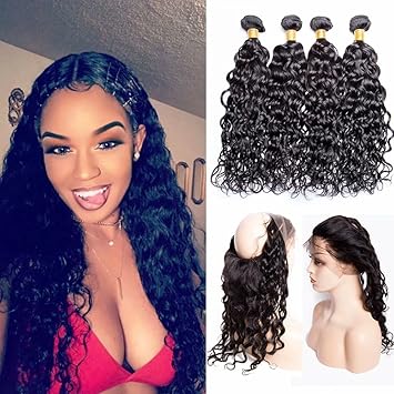 Amazon Com Maxine Water Wave 360 Lace Frontal Closure With 3
