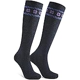 NinetoFiveLife Wool Socks for Women Ultra Soft Support Knee High, Travel, Hiking, Ski - Thermal Warm Winter Thick Socks