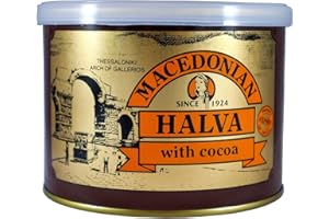 Greek Macedonian Halva with Cocoa Net Weight 500gr Tin can