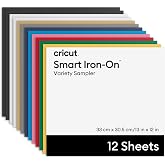 Cricut&reg; Smart Iron-On&trade; Matless HTV Variety Sampler - 13 in x 12 in (12 ct) | HTV Heat Transfer Vinyl