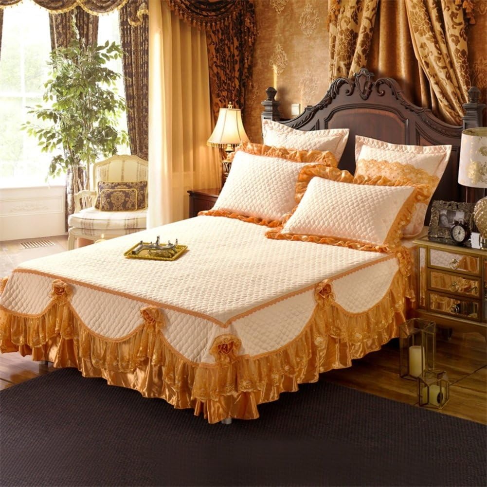 Highend Luxury Lace Trimmed Bed Skirts, Comfortable Mattress Cover
