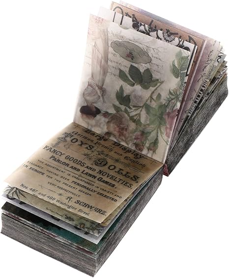 Amazon Rosenice 365枚ヴィンテージスクラップブック素材紙diyスクラップブッキングレトロ材料紙動物花新聞アーティスト日記ジャーナル装飾用品 スタイルc 置物 オブジェ オンライン通販