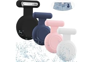 AGMZ Waterproof Air Tag Holder for Kids (4 Pack), Hidden Air Tag Case with Pin, GPS Tracker Clip Compatible with Apple Airtag, Suitable for Toddlers, Children, Elderly, Clothing, Backpack, Luggage.