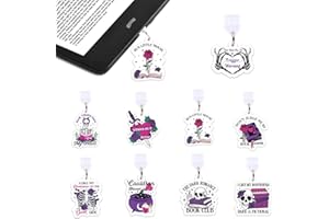 cosmisun Dust Plug Charm for Kindle - 9 Pcs Dust Plug Compatible with Phone Charging Port Pendant Type C/USB C Plug Cover for E-Reader Book Lover Students Teachers Gift Accessories for E-Reader