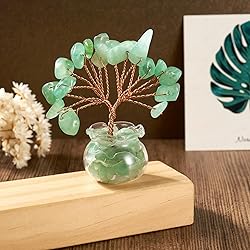 Pandahall Green Aventurine Crystal Money Tree