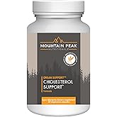 Mountain Peak Nutritionals Cholesterol Support Supplement - with Artichoke Extract, CoQ10, & Red Yeast Rice - Plant-Based Formula Supports Heart Health & Healthy Lipid Levels (90 Vegetarian Capsules)