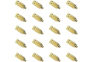 VISHOMEYARD 20pcs Brass Misting Nozzles for Outdoor Cooling System High-Pressure Atomizer Mister Nozzles for Patio Lawn, Landscaping, Greenhouse Anti-drip Fogging Spray Head 0.012 Inch Orifice (0.3mm) & 10/24 UNC